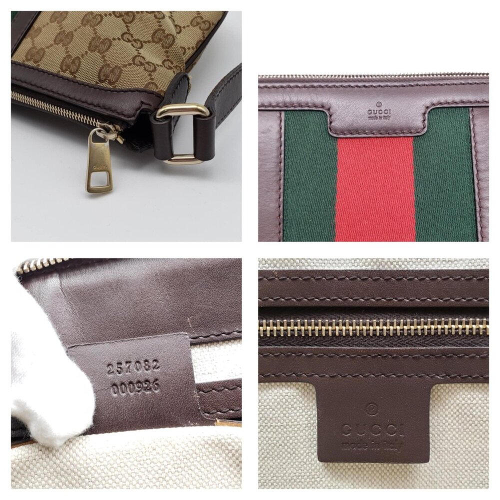 Authentic Gucci Ophidia GG Supreme Crossbody/Web Stripe Canvas Shoulder Bag - Picture 16 of 16